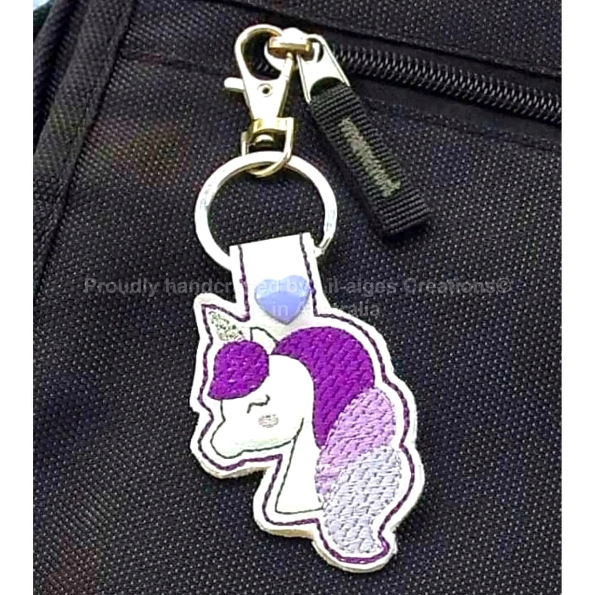 Magical Purple Unicorn Keychain | Cute Accessory for Backpacks and Purses | made in Australia