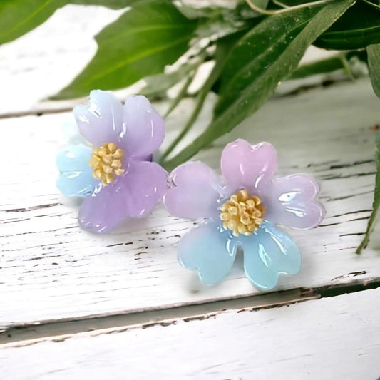 Copy of Pink Flower Resin Earrings: A Perfect Blend of Style and Fun - Image #7
