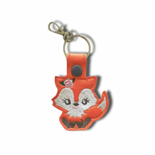 Animal keychain, cute fox keyring, gifts for kids, school accessories - Lil-aiges Creations - Quality Australian-made Gifts