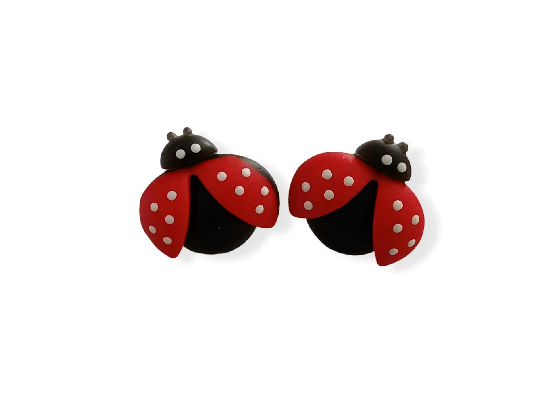 Charming Ladybird Resin Earrings - A Novelty Delight! - Image #1