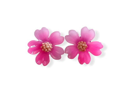 Pink Purple Flower Resin Earrings: A Perfect Blend of Style and Fun - Image #3