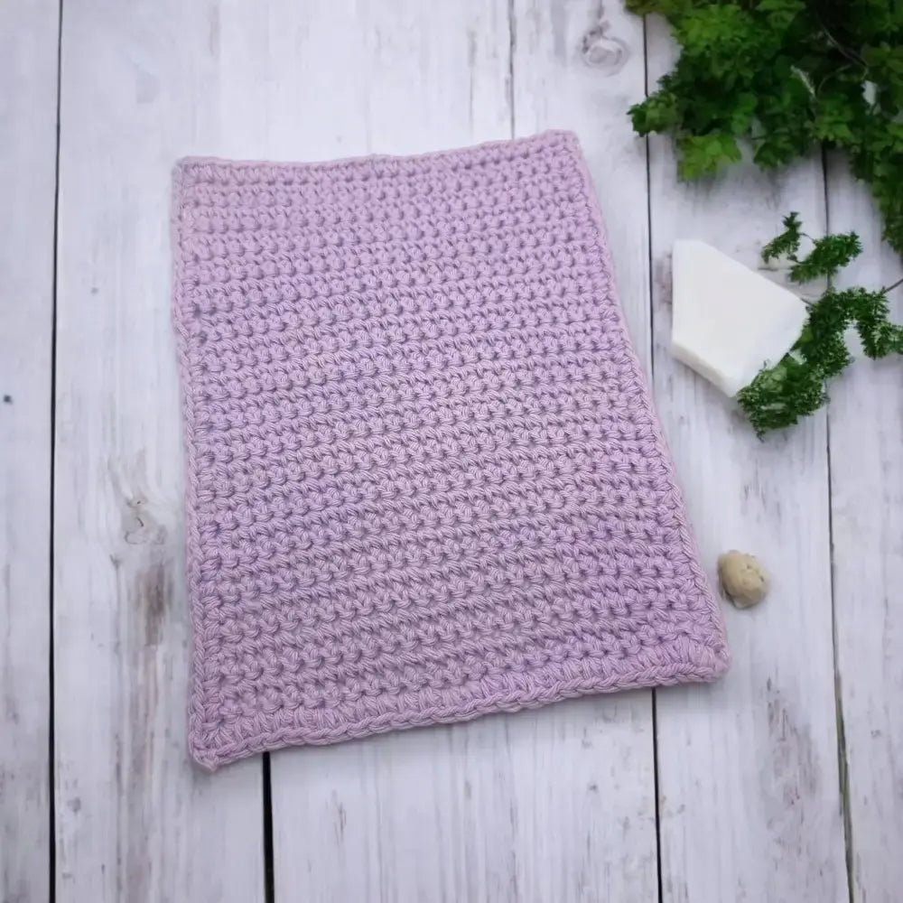 Handcrafted Purple Crocheted Wash Cloths, Zero Waste Kitchen Must Have, Pure Cotton, Made in Australia