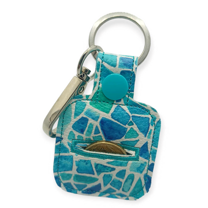 Mosaic Vinyl Trolley Coin Holder Keychain | The Perfect Accessory for Supermarket Shopping!