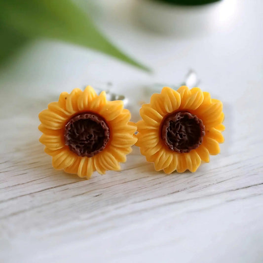 Sunflower Resin Earrings - Brighten Up Your Day with These Stunning Floral Accessories
