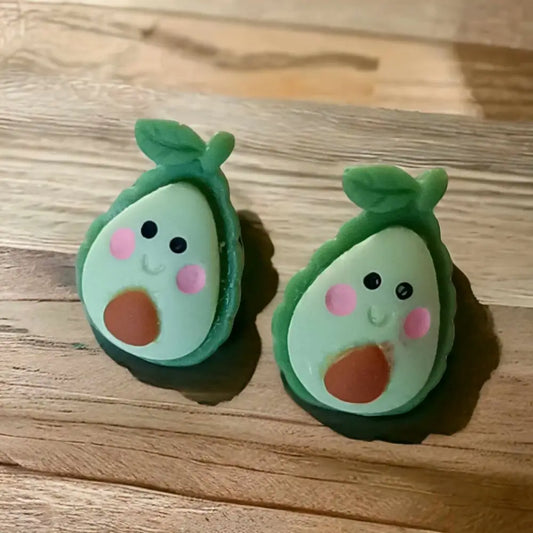 Adorable Baby Avocado Resin Earrings - A Unique Fun