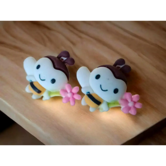 Buzzing Bee Resin Earrings - Quirky & Fun Novelty Jewellery for Nature Lovers