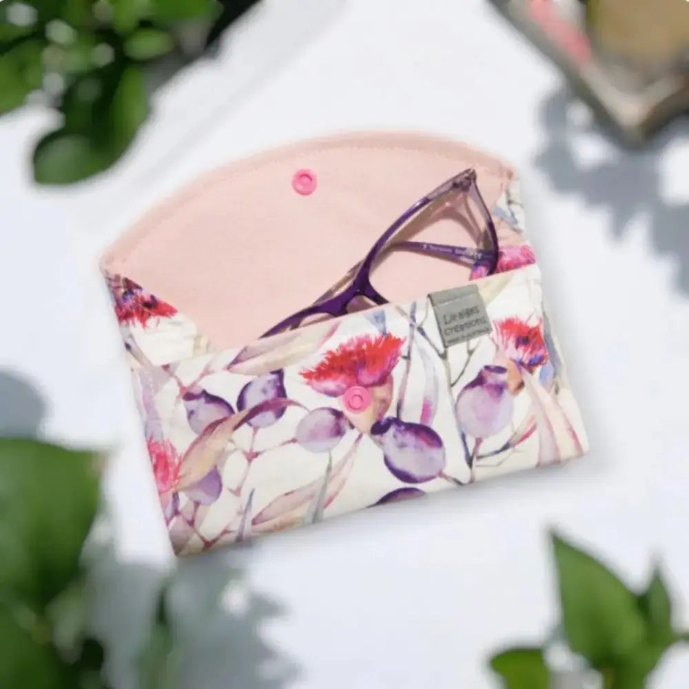 Australian Floral Fabric Coin & Card Holder - Compact