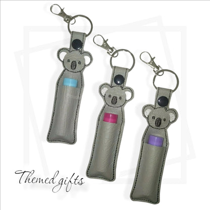 Australian Animal Lip Balm Keychain | Reusable Koala Holder Keyring | Cute & Functional Gift | Australian Made with Lip Balm Choices