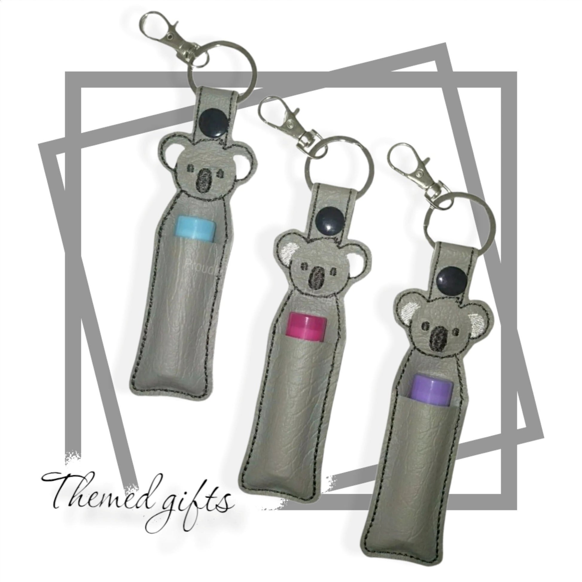 Australian Animal Lip Balm Keychain | Reusable Koala Holder Keyring | Cute & Functional Gift | Australian Made with Lip Balm Choices