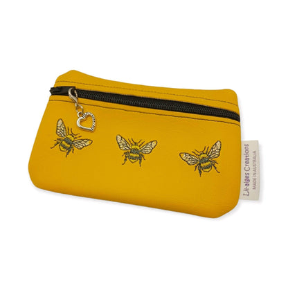 READY TO POST - Bee themed vinyl coin purse, made in Australia - Image #3