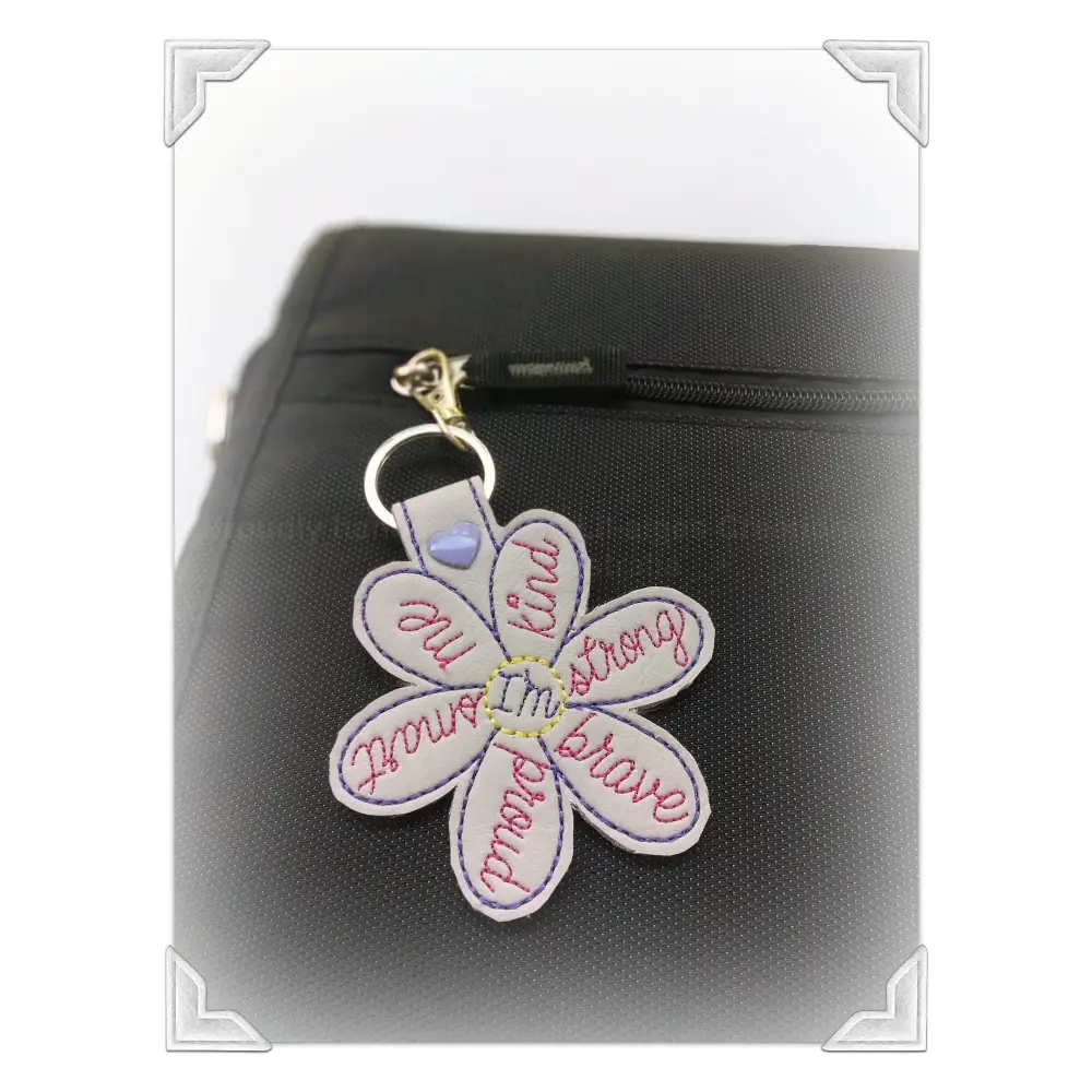Inspirational Flower Themed Keychains | A Touch of Compassion Gift | Flower Charm