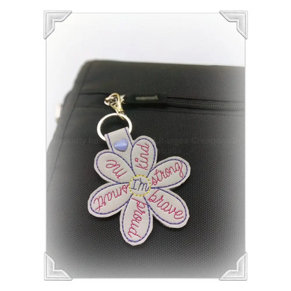 Inspirational Flower Themed Keychains | A Touch of Compassion Gift | Flower Charm