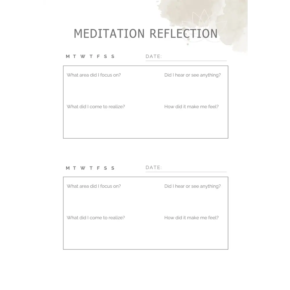 Yoga and Meditation Journal | Track Your Progress, Your Sequences, Your Music, Your Reflections | Instant Download & Print | PDF File
