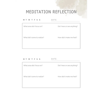 Yoga and Meditation Journal | Track Your Progress, Your Sequences, Your Music, Your Reflections | Instant Download & Print | PDF File