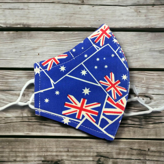 Australian Flags Themed Face Mask | Adjustable Nose Wire | Made in Australia